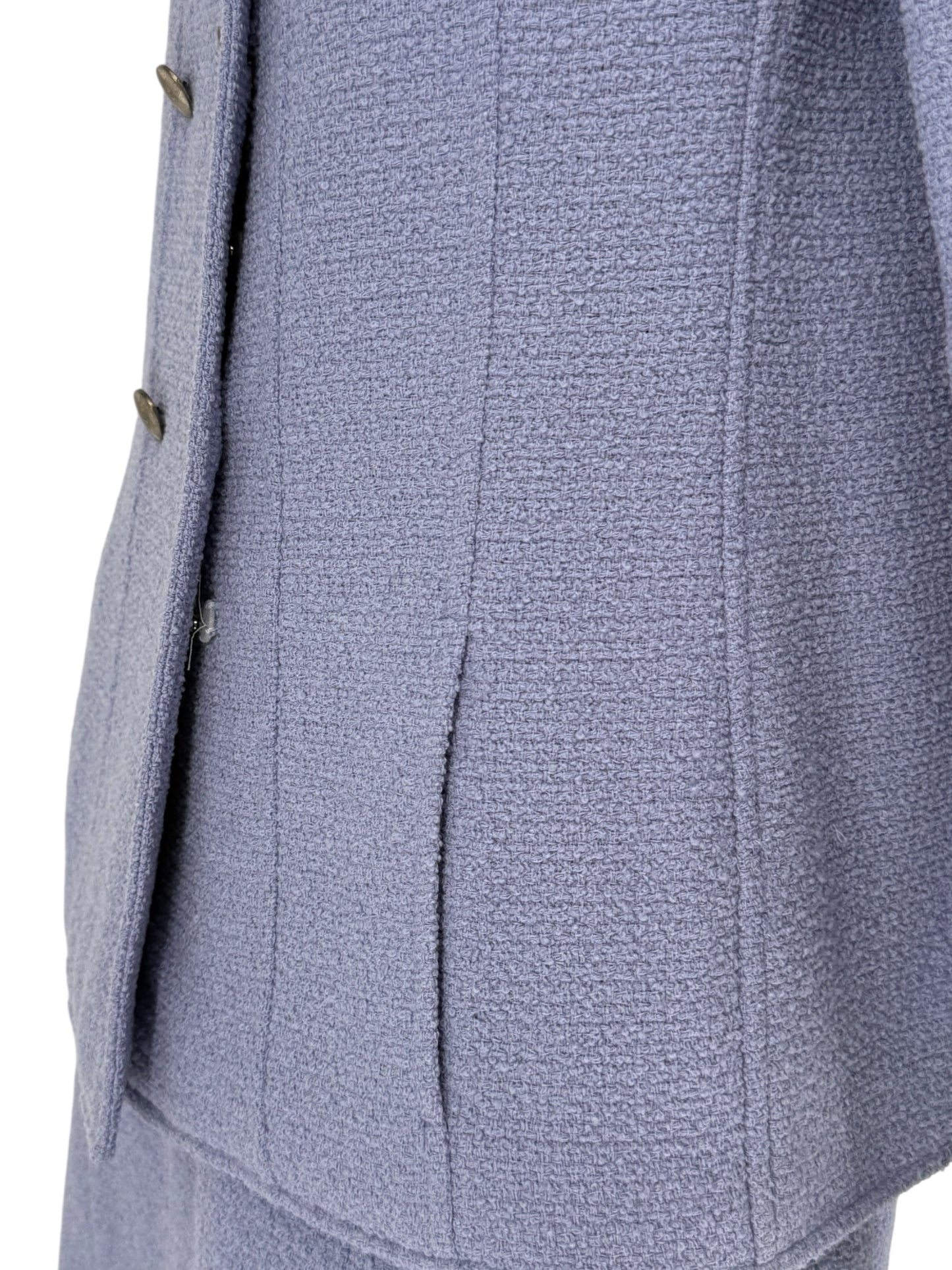 Fall 1998 Chanel Boutique Periwinkle Tweed Skirt Suit – Size FR 46