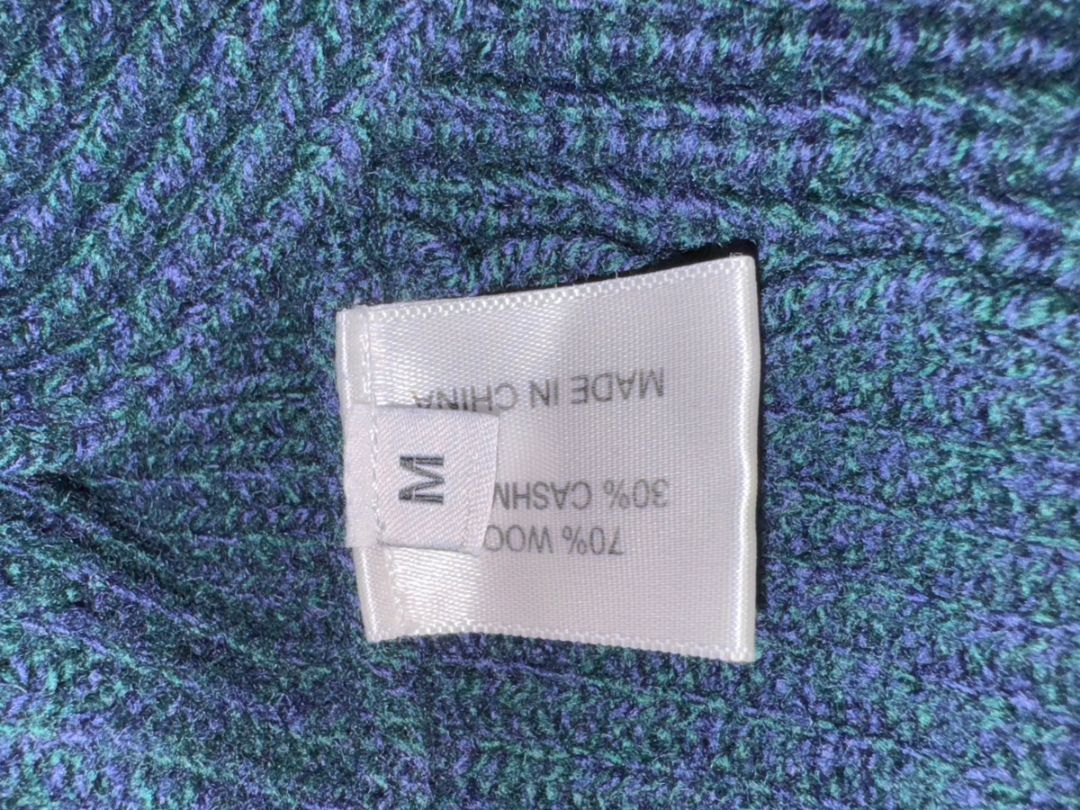 Proenza Schouler Blue Wool & Cashmere Ribbed Knit Dress - Medium