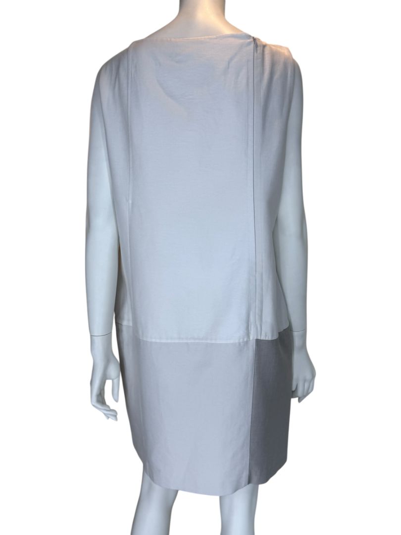 Akris Two-Tone Sleeveless Shift Dress – Size US 10