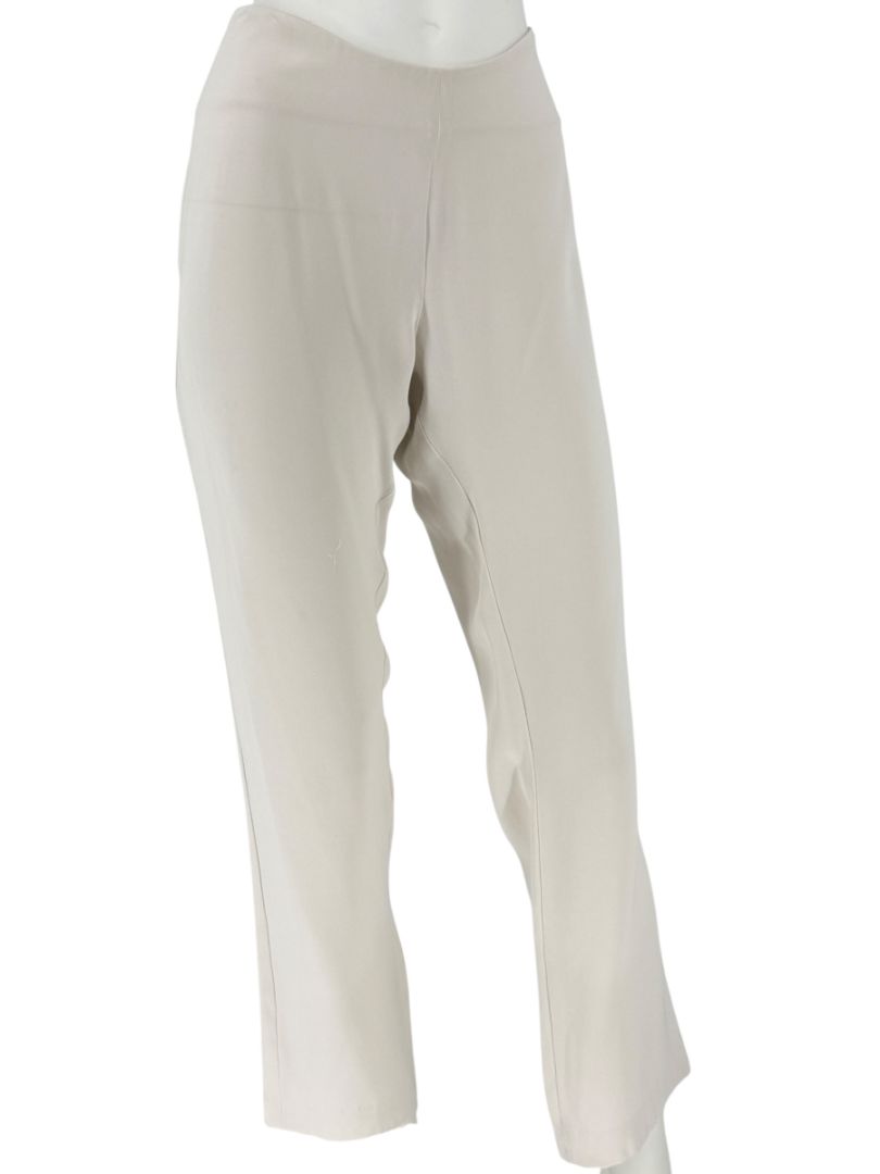 Agnona Ivory Wide-Leg Cropped Trousers – Size IT 46 (US 10)