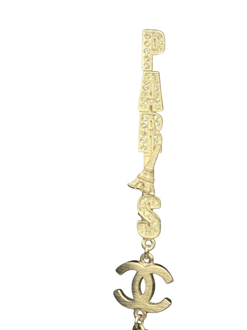 Chanel Crystal CC London–Paris Multi-Strand Chain Brooch – Silver Tone (Fall 2008)