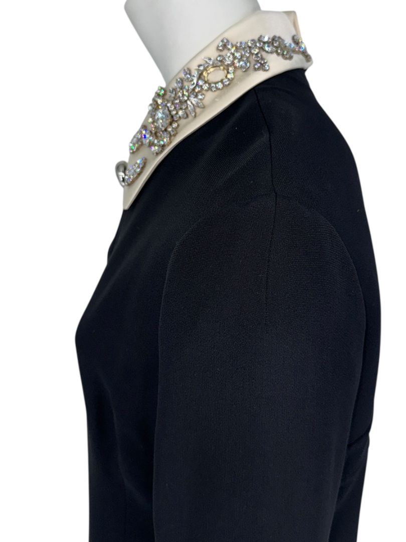PRADA Black Embellished Collar Dress – Size IT 46