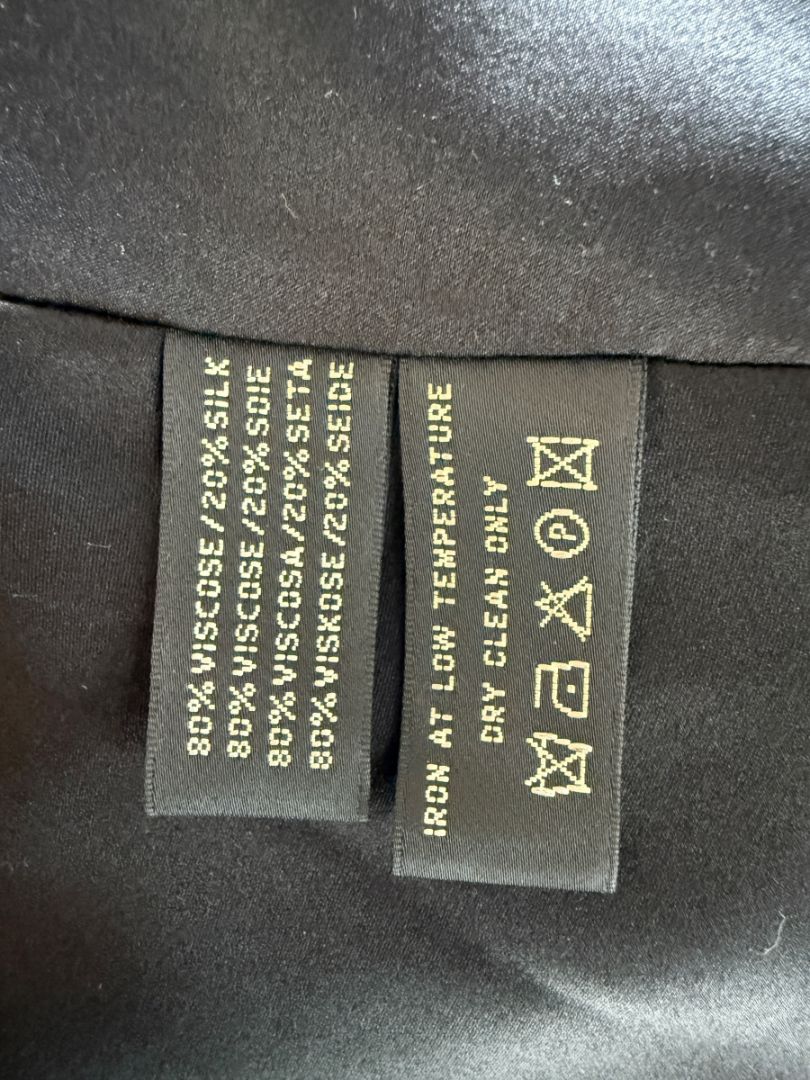 NWT Ralph Lauren Black Velvet & Silk-Trim Cape – Size XS/S