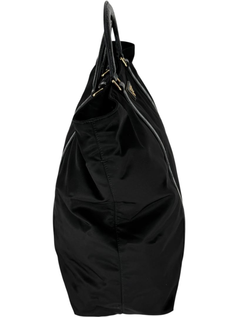 Prada Tessuto Nylon & Leather Trim Tote – Nero