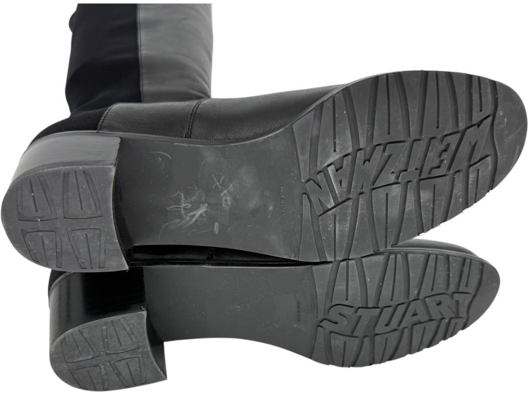 Stuart Weitzman Over-the-Knee 50/50 Leather Riding Boots – Size 8.5 M