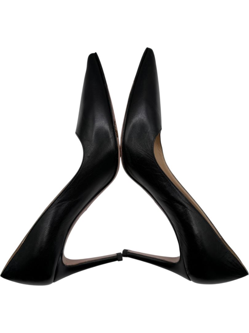 Prada Black Leather Pointed Toe Pumps – Size 39