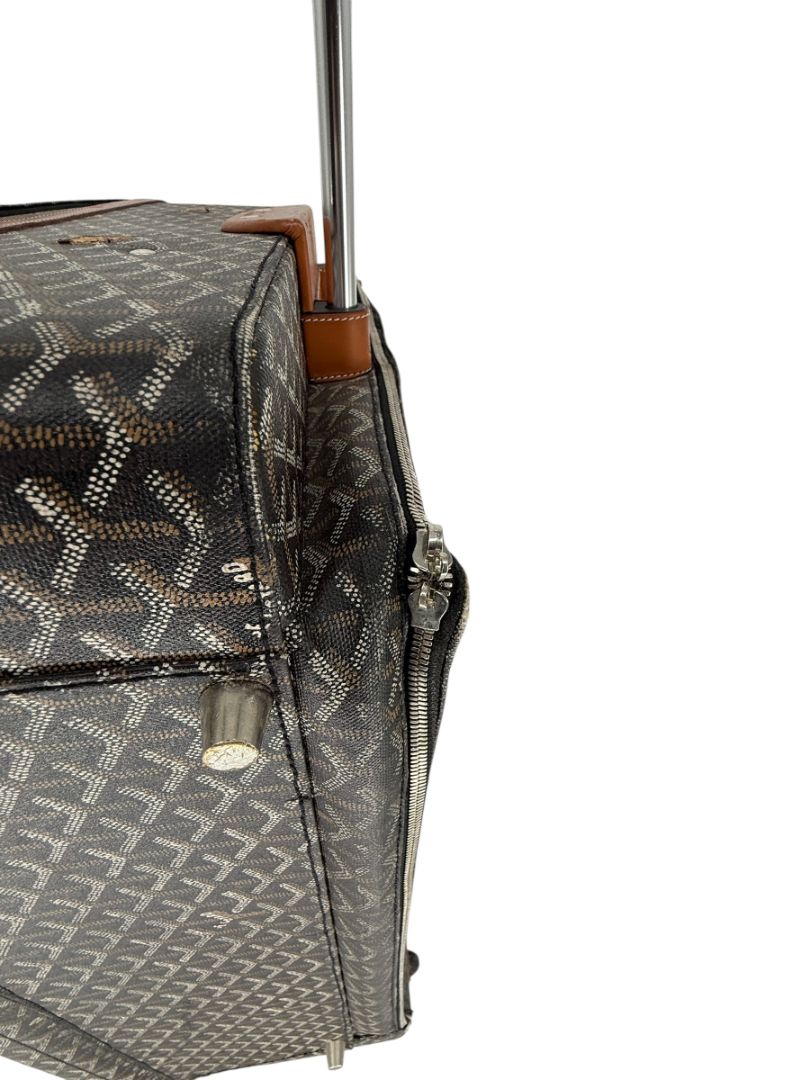 Goyard Goyardine Canvas Large Rolling Suitcase – 25.6" x 19.7" x 9.8"