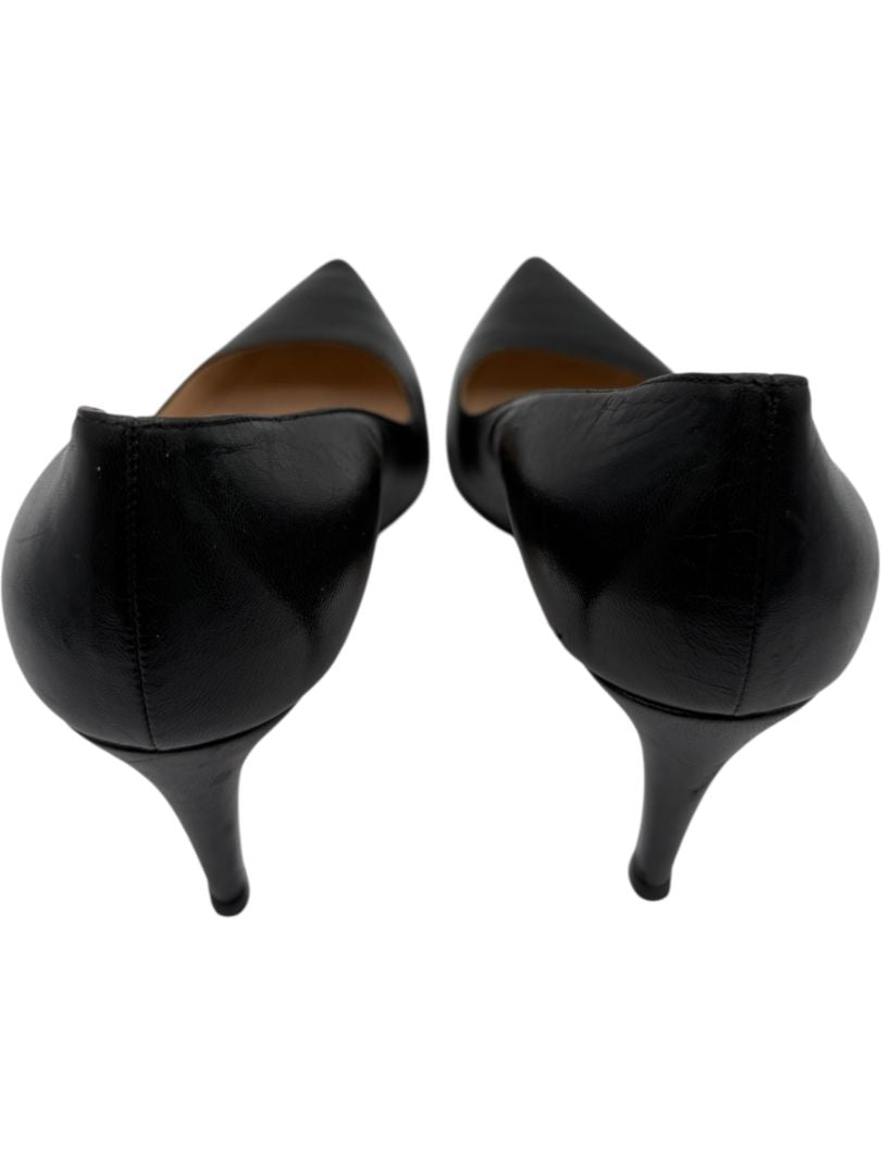 Prada Black Leather Pointed Toe Pumps – Size 39