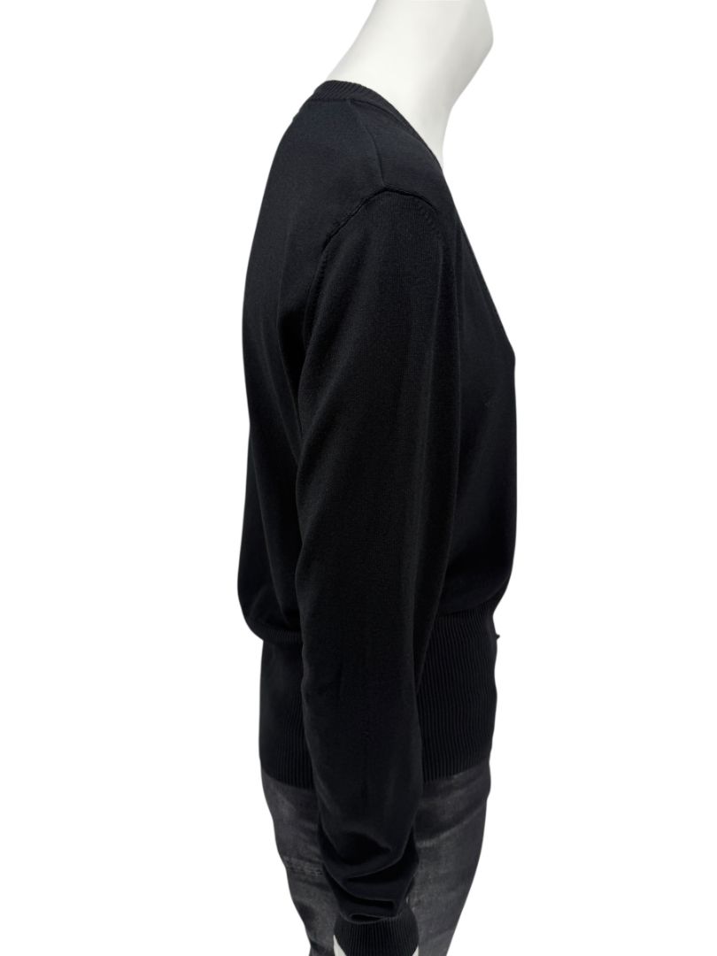 MaxMara Black Deep-V Cardigan – Size XL