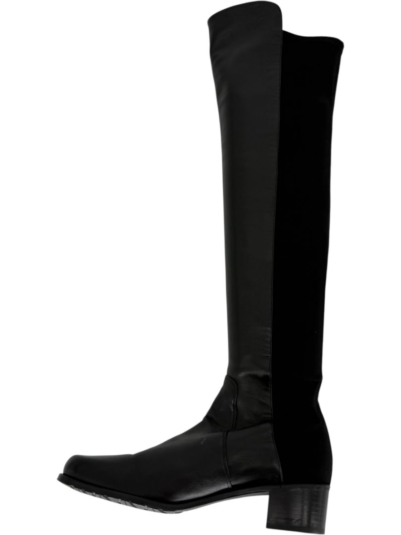 Stuart Weitzman Over-the-Knee 50/50 Leather Riding Boots – Size 8.5 M