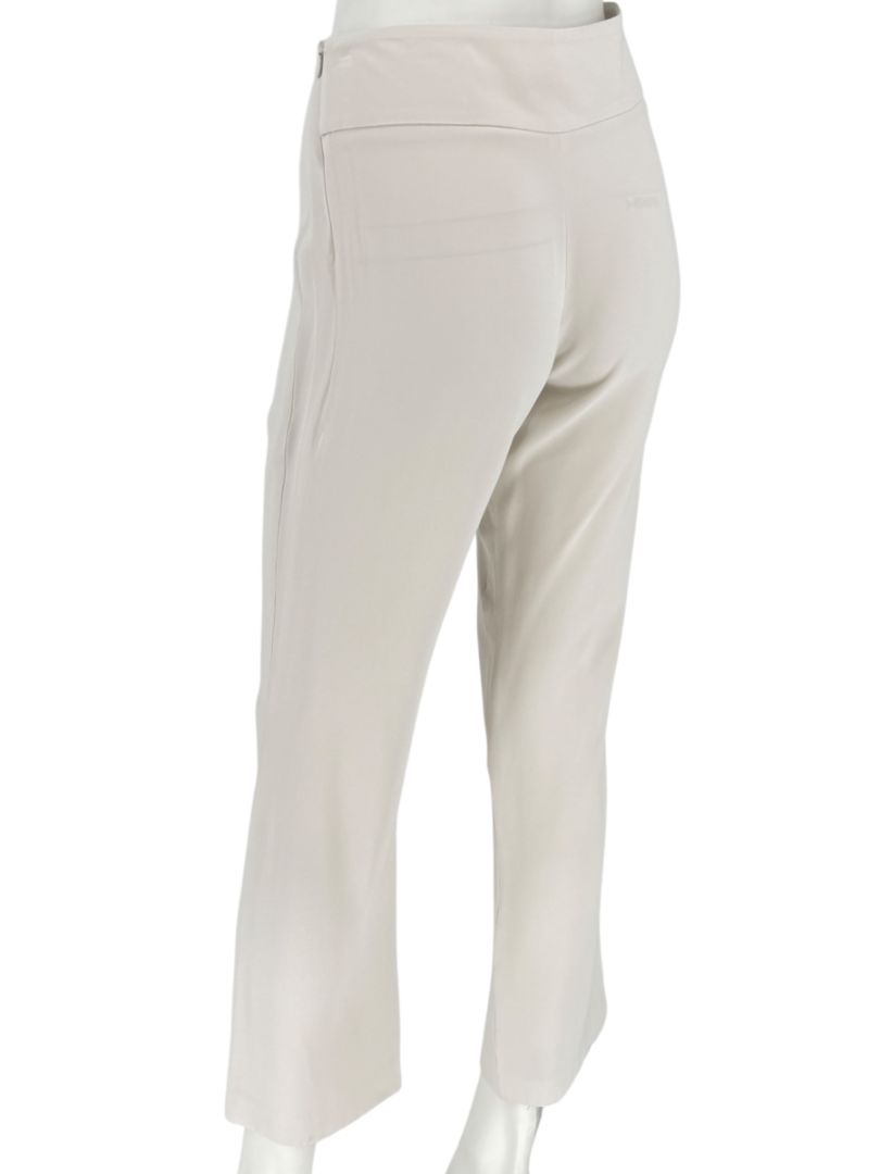 Agnona Ivory Wide-Leg Cropped Trousers – Size IT 46 (US 10)