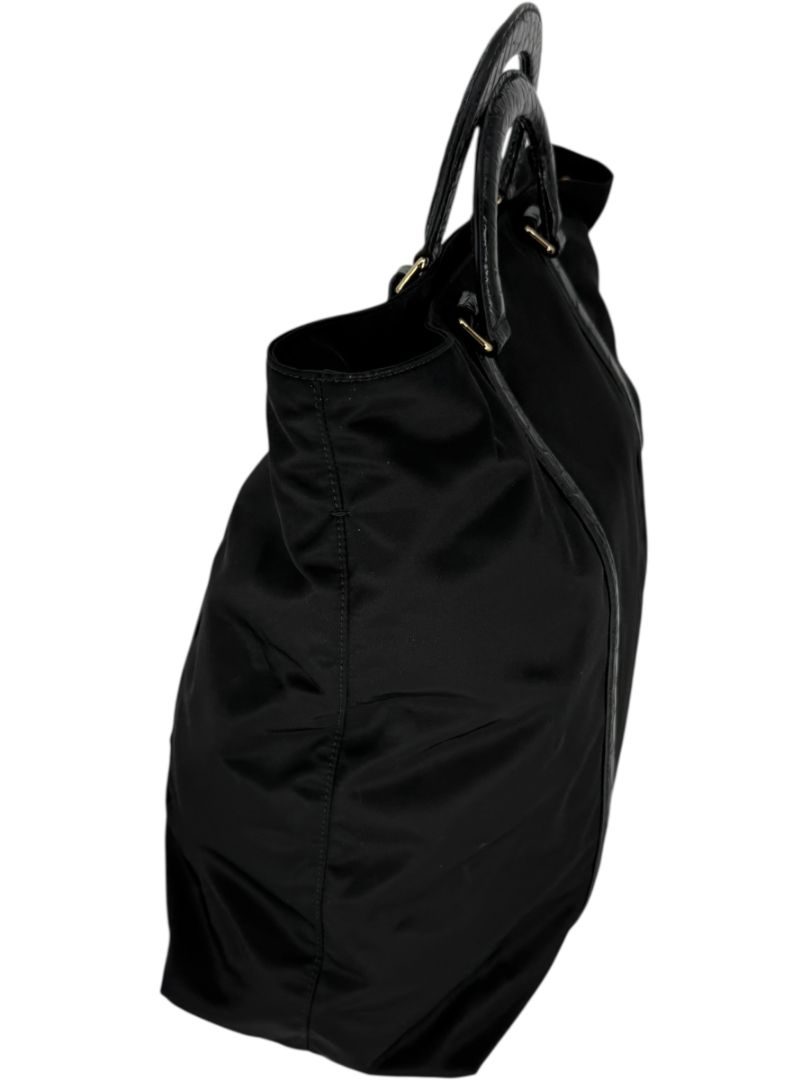 Prada Tessuto Nylon & Leather Trim Tote – Nero
