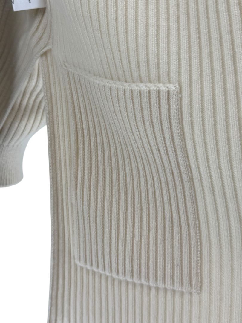 Loro Piana Beige Baby Cashmere Ribbed Open Cardigan – Size S
