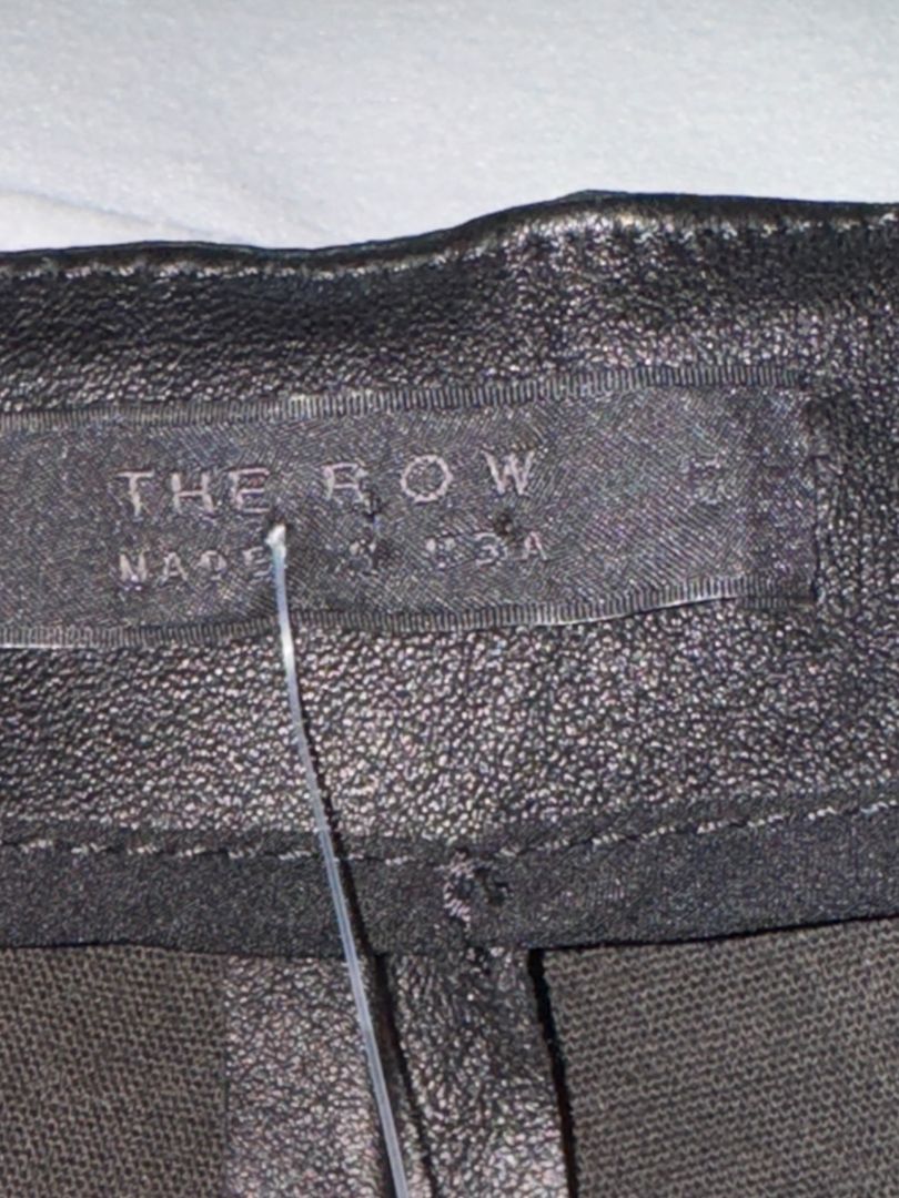 The Row Black Lambskin Flared Leather Pants – Size L