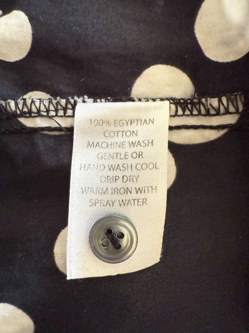 Craig Taylor Black & White Abstract Bubble-Print Long-Sleeve Shirt – Size XL