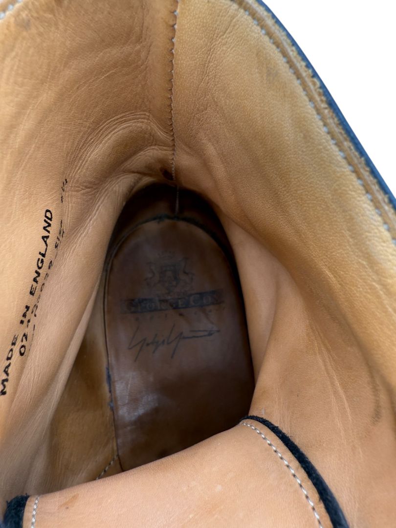 George Cox x Yohji Yamamoto Black Leather Brogue Boots – Size 6.5 Men’s