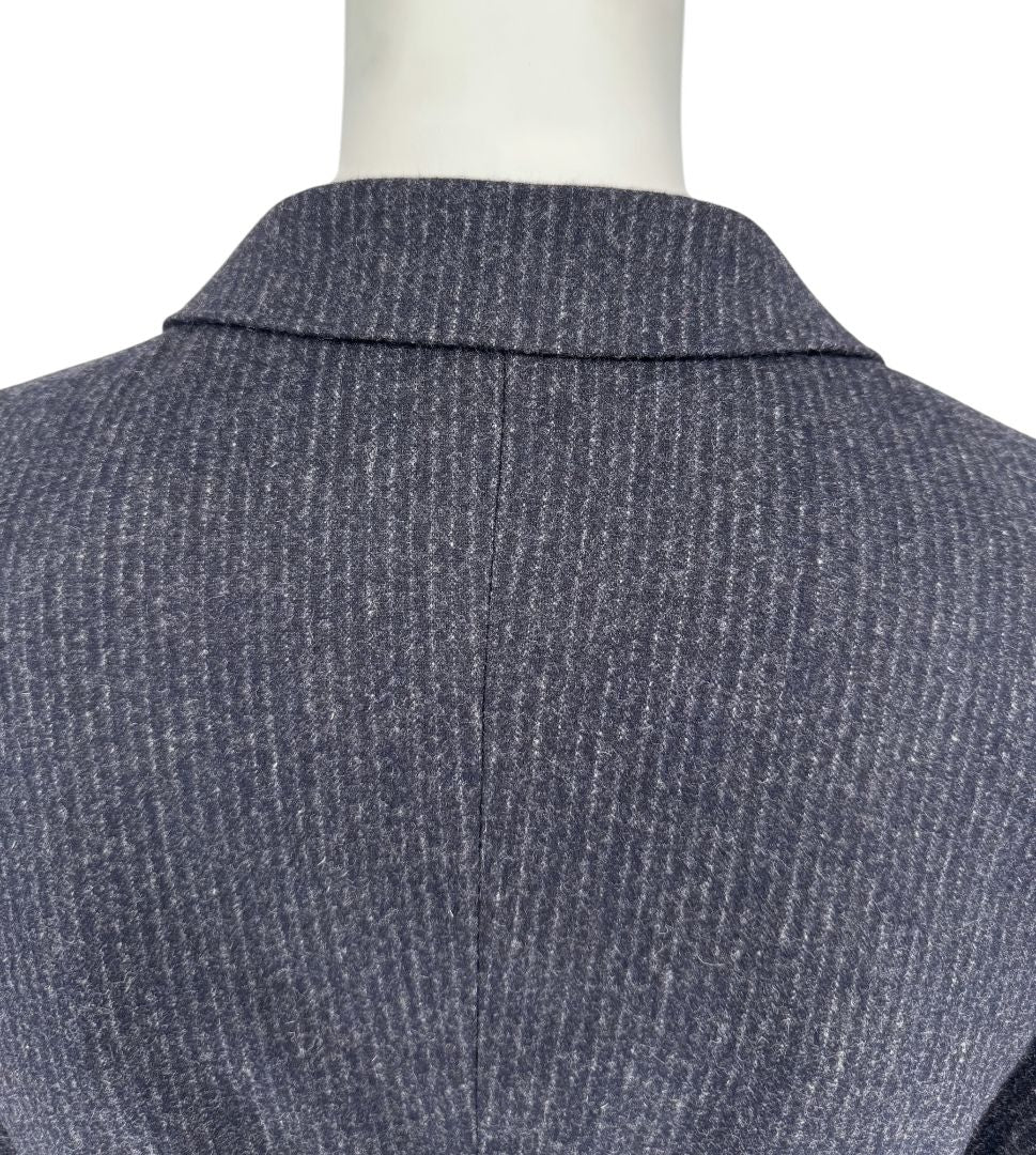 Maxmara Wool Blend Grey Pinstripe Skirt Suit - Size 10