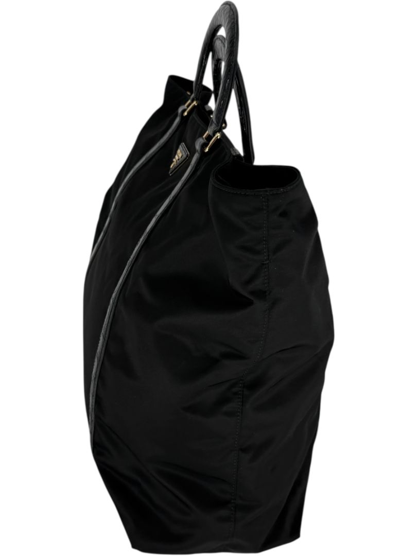 Prada Tessuto Nylon & Leather Trim Tote – Nero