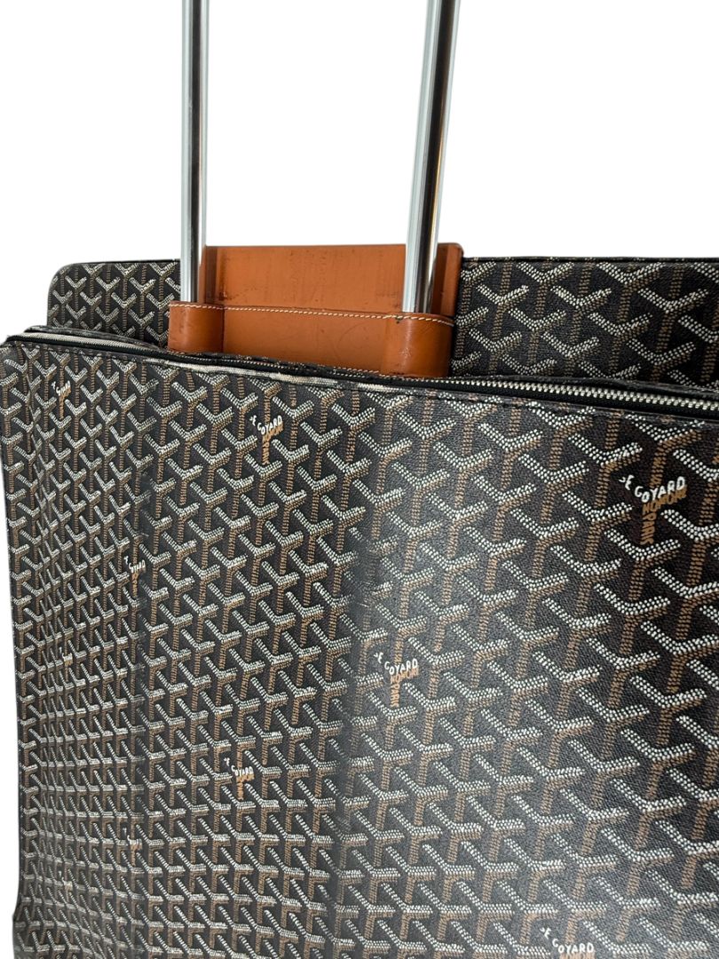 Goyard Goyardine Canvas Large Rolling Suitcase – 25.6" x 19.7" x 9.8"