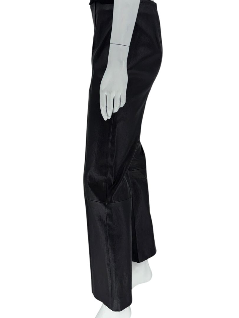 The Row Black Lambskin Flared Leather Pants – Size L