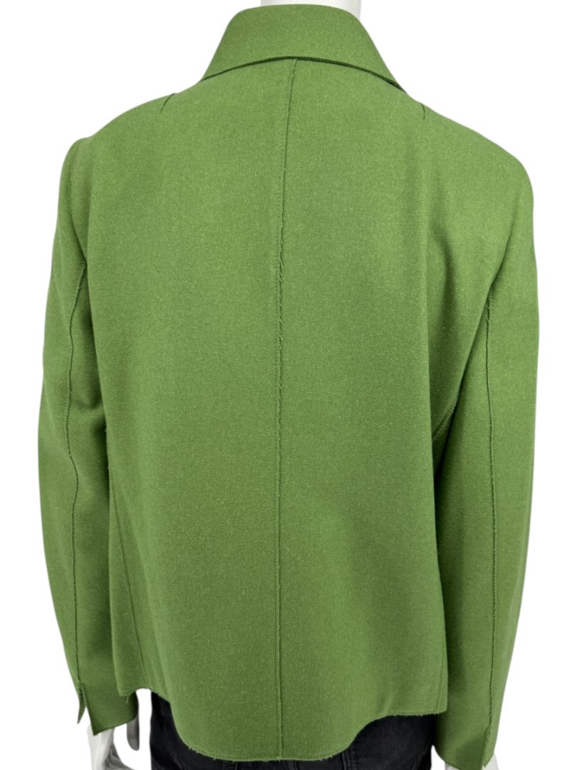 Akris Punto Green Wool-Angora Moto Jacket – Size 12