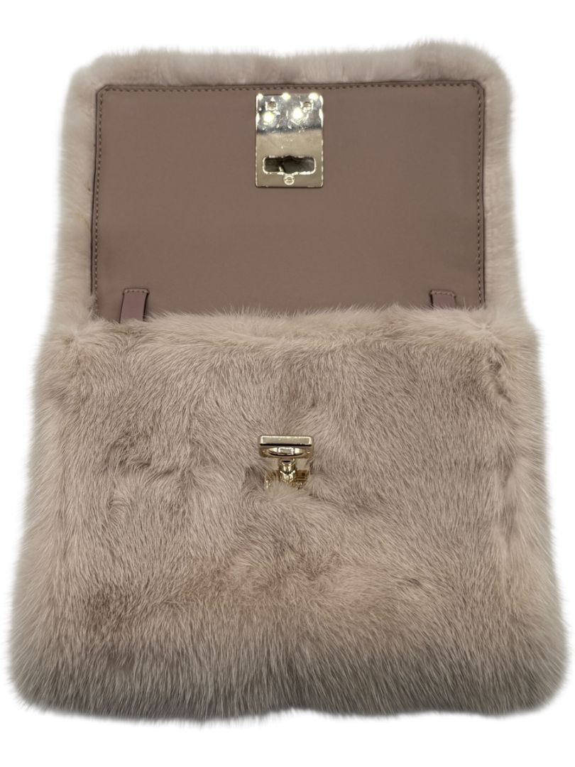 Valentino Mink Turnlock Flap Bag - Pink