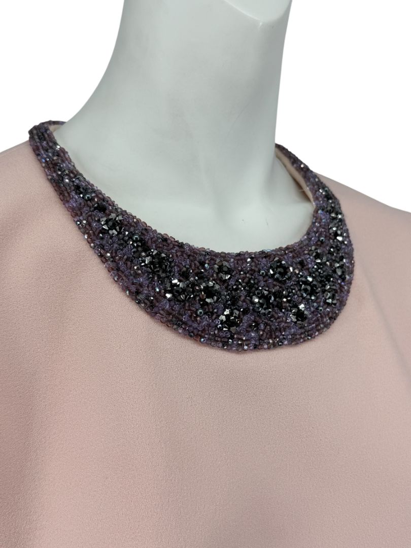 Lanvin Powder Pink Embellished Wool Top – Size FR 40
