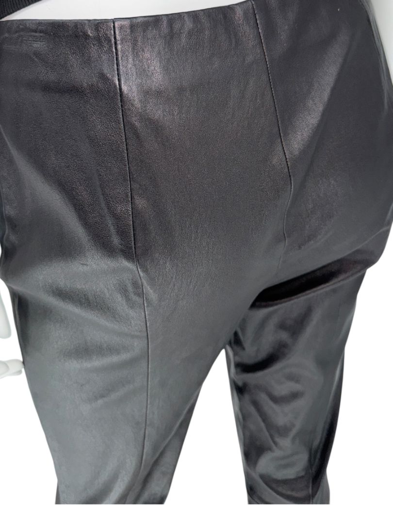 The Row Black Lambskin Flared Leather Pants – Size L