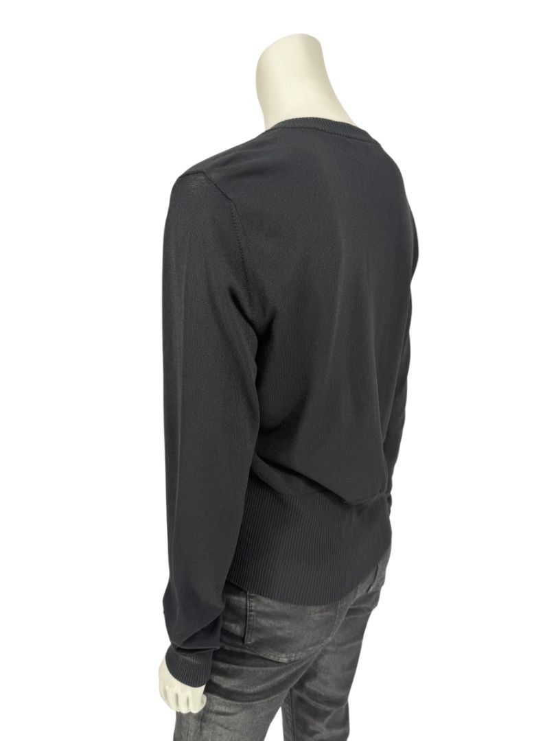 MaxMara Black Deep-V Cardigan – Size XL