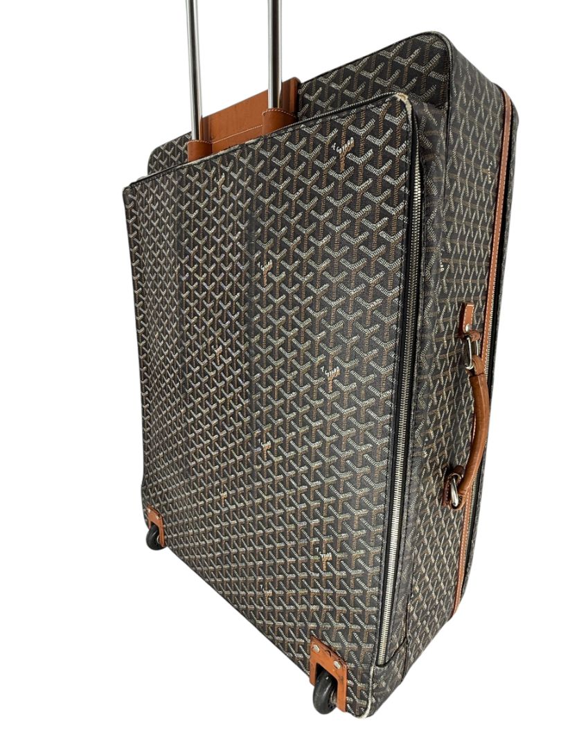 Goyard Goyardine Canvas Large Rolling Suitcase – 25.6" x 19.7" x 9.8"