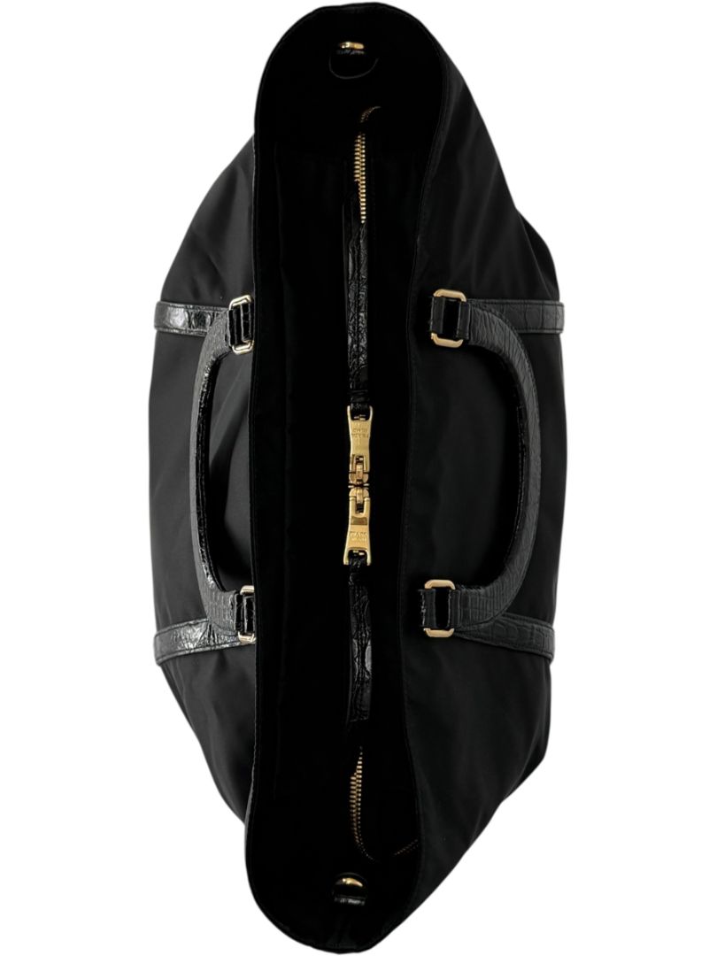 Prada Tessuto Nylon & Leather Trim Tote – Nero