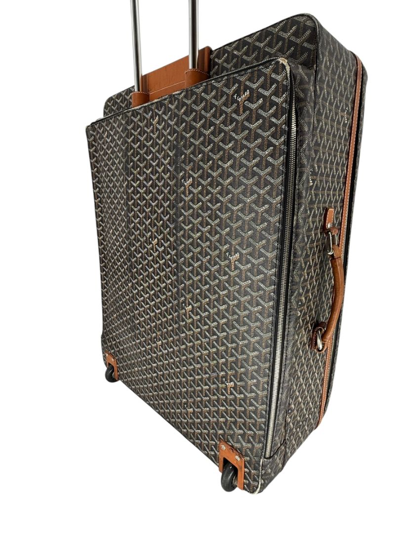 Goyard Goyardine Canvas Large Rolling Suitcase – 25.6" x 19.7" x 9.8"