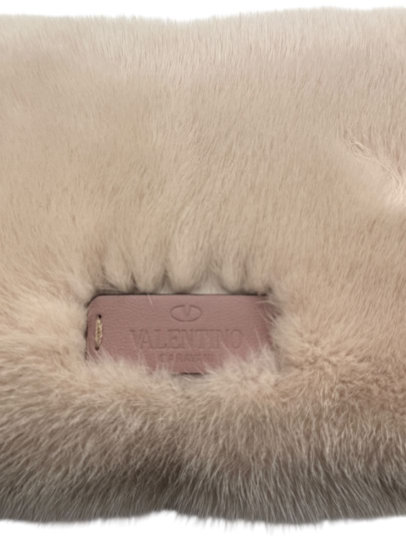 Valentino Mink Turnlock Flap Bag - Pink