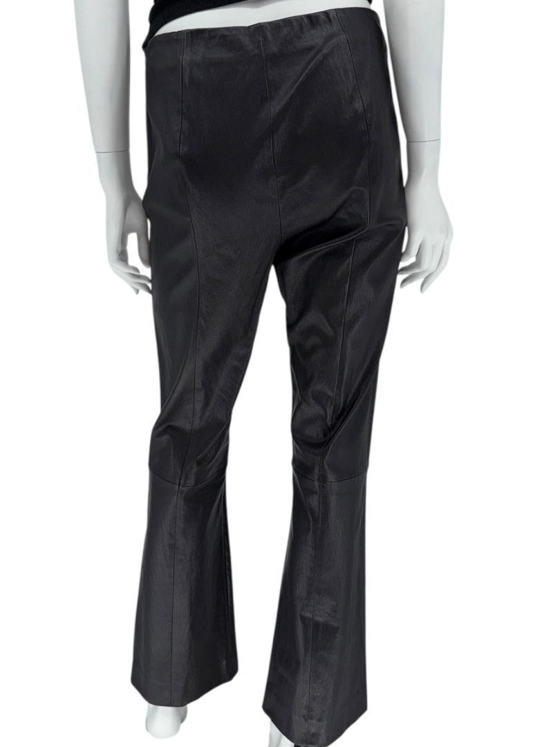 The Row Black Lambskin Flared Leather Pants – Size L