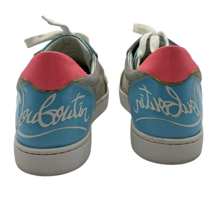 Christian Louboutin Vieira Fun Patent Leather Low-Top Sneakers – Size 39.5
