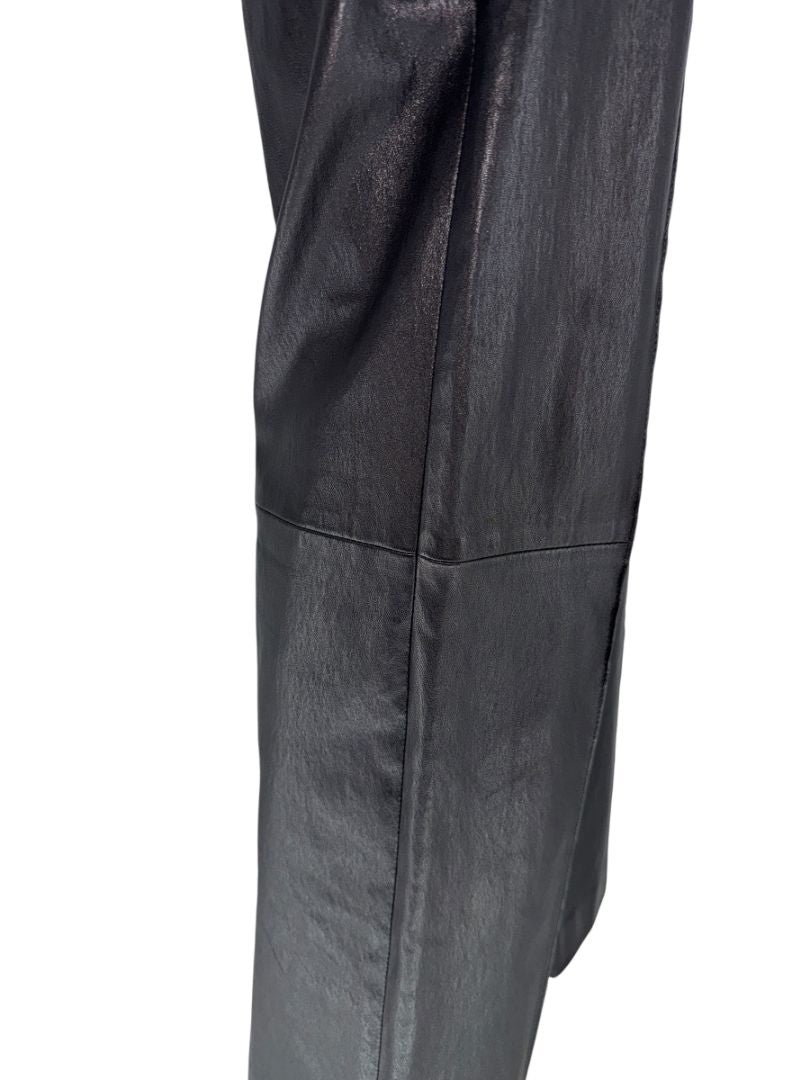 The Row Black Lambskin Flared Leather Pants – Size L