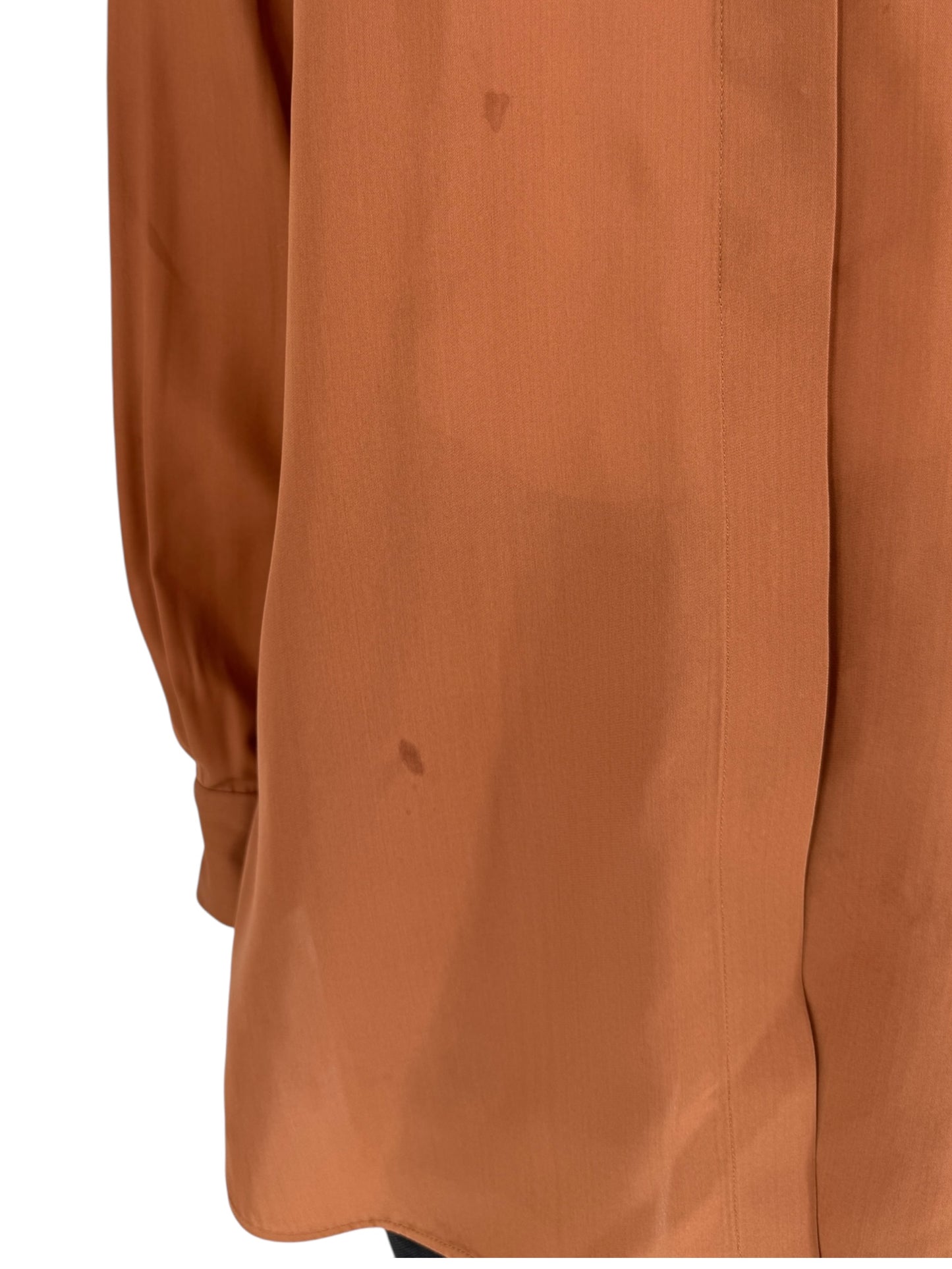 Derek Lam Rust Silk Long Shirt – Size 6 US / 42 IT / 38 FR / 10 GB