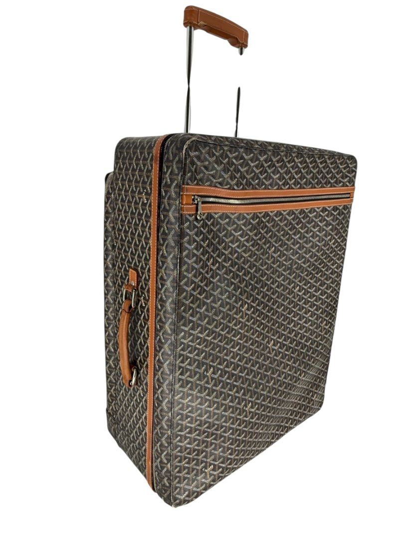 Goyard Goyardine Canvas Large Rolling Suitcase – 25.6" x 19.7" x 9.8"