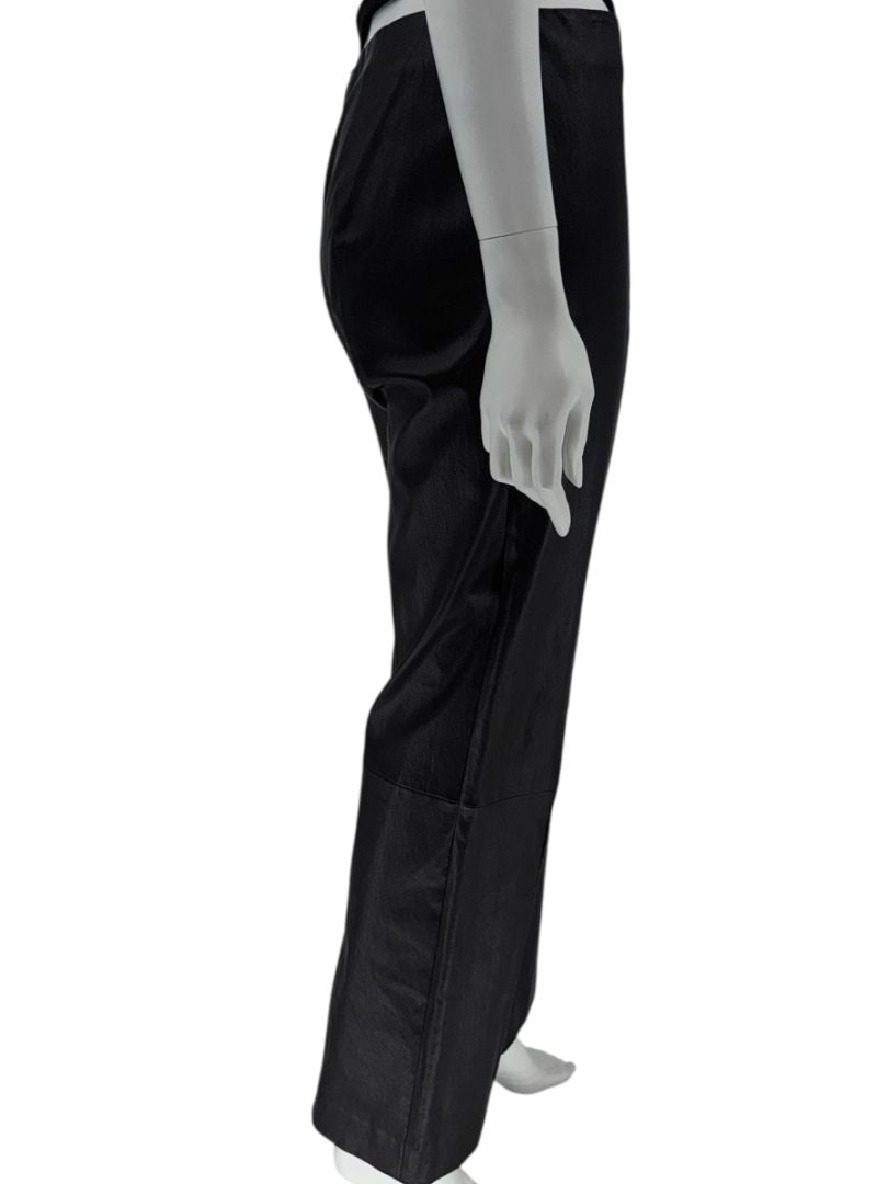 The Row Black Lambskin Flared Leather Pants – Size L