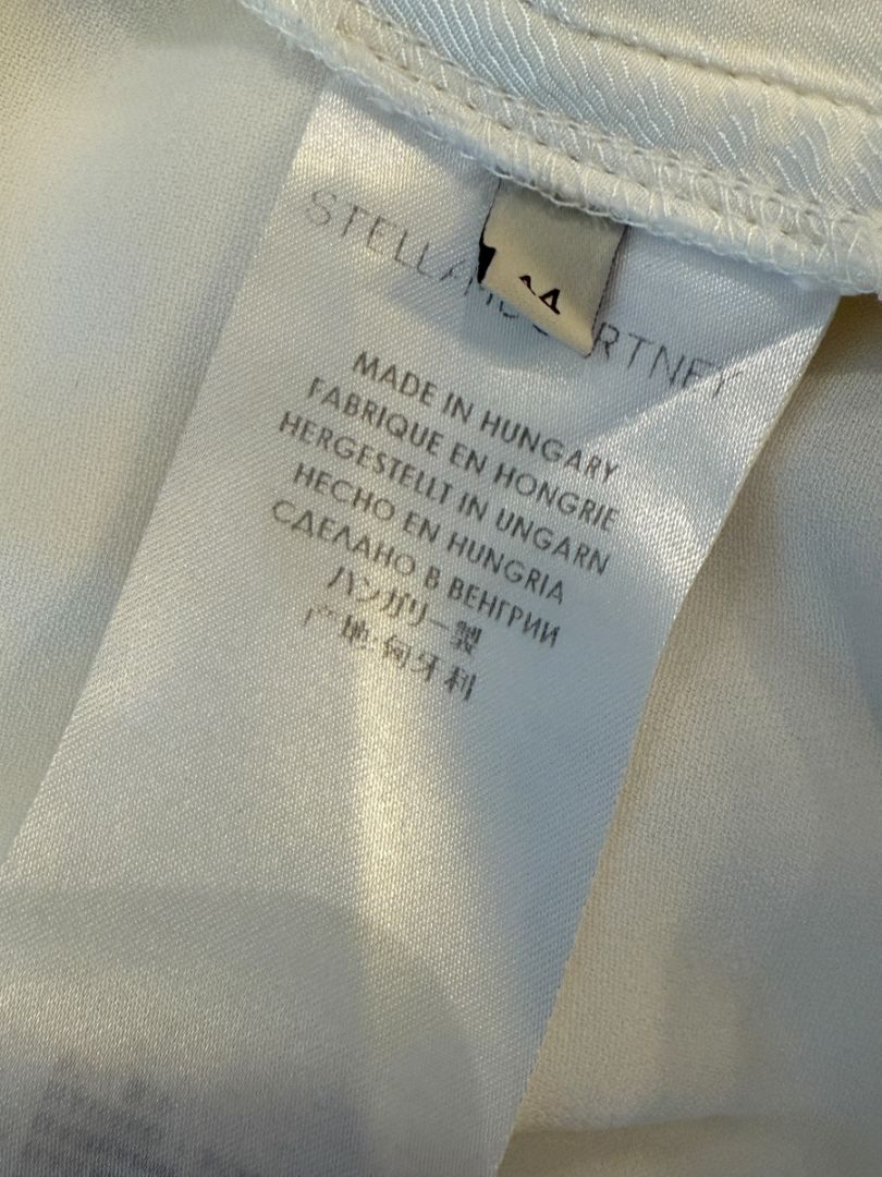 Stella McCartney Ivory Slim-Leg Pants with Ankle Zips – Size 44 (US 10)