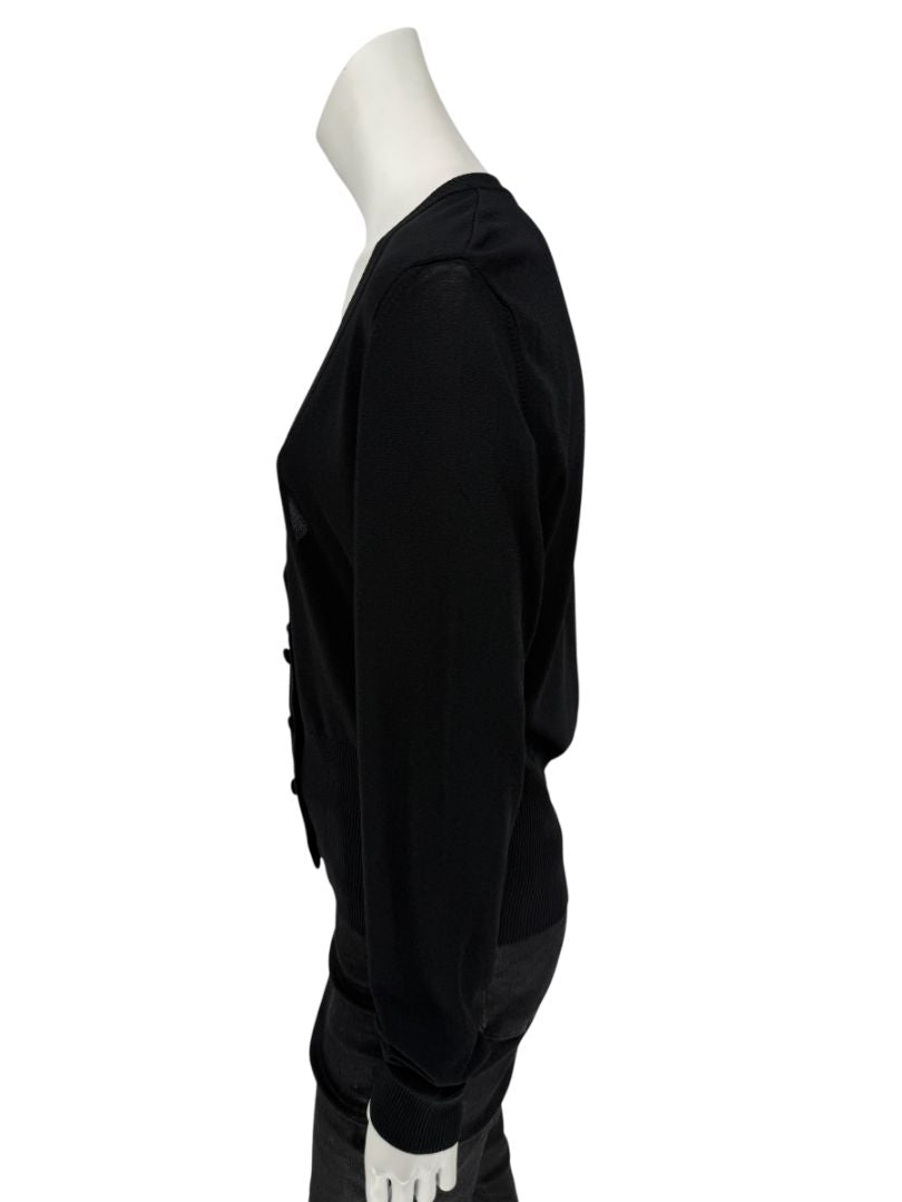 MaxMara Black Deep-V Cardigan – Size XL