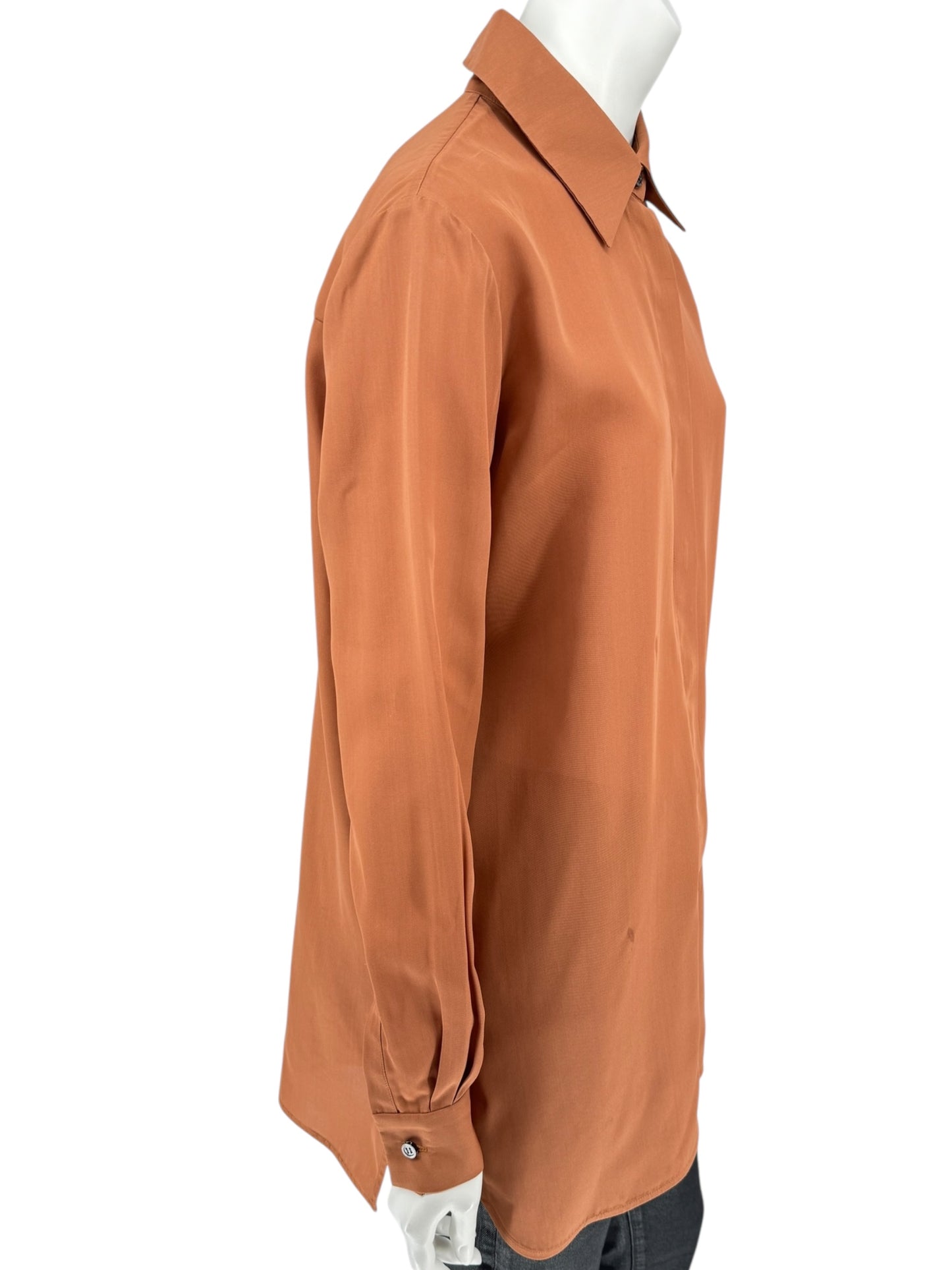Derek Lam Rust Silk Long Shirt – Size 6 US / 42 IT / 38 FR / 10 GB