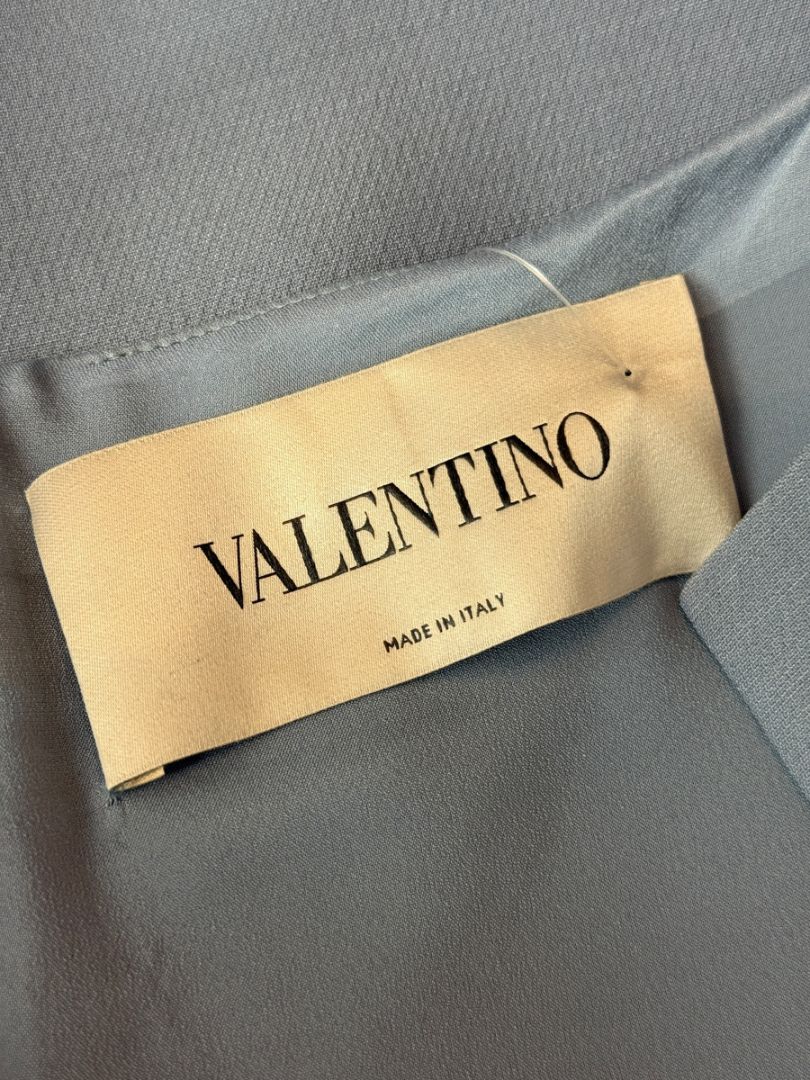 VALENTINO Blue Wool-Silk A-Line Dress – IT 46