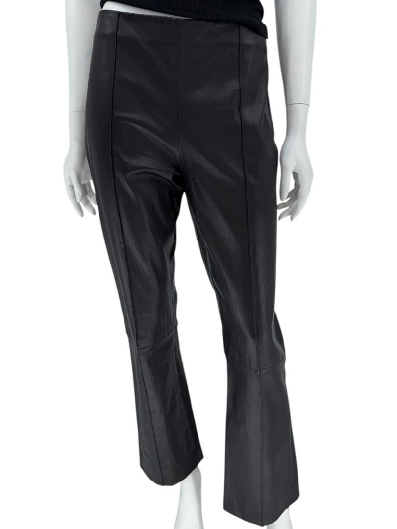 The Row Black Lambskin Flared Leather Pants – Size L