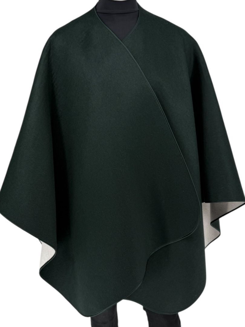 Pamella Roland Forest Green Wool Cape – O/S