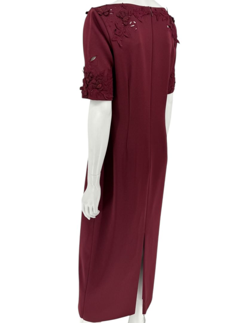 Pamella Roland Burgundy Embellished 2-Piece Set – Large