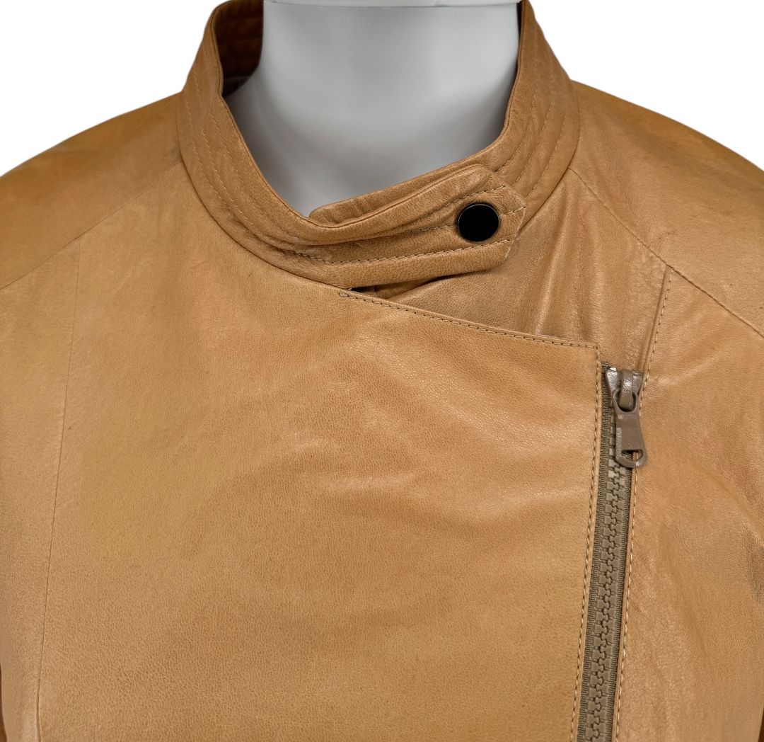 Brand New Brunello Cucinelli Leather Moto Jacket – Size 44