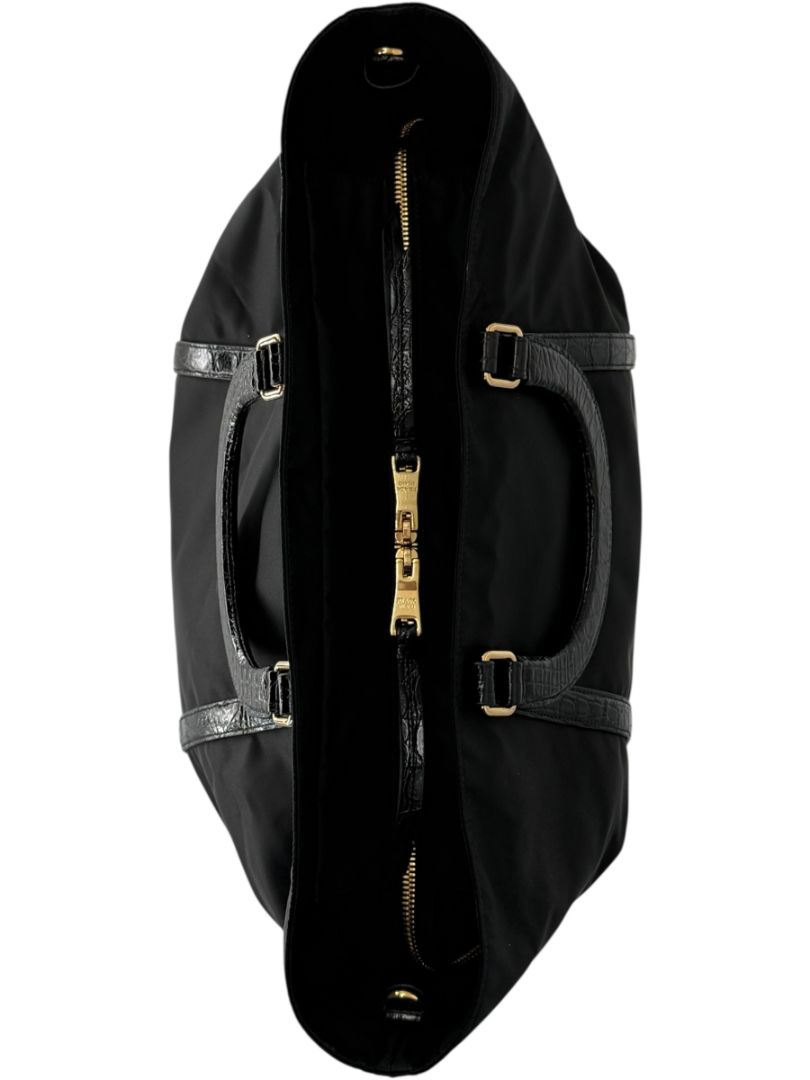 Prada Tessuto Nylon & Leather Trim Tote – Nero