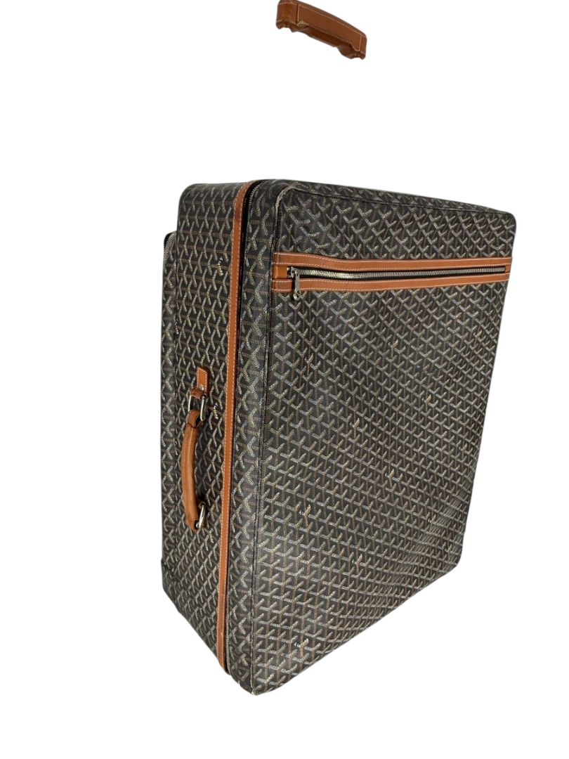 Goyard Goyardine Canvas Large Rolling Suitcase – 25.6" x 19.7" x 9.8"