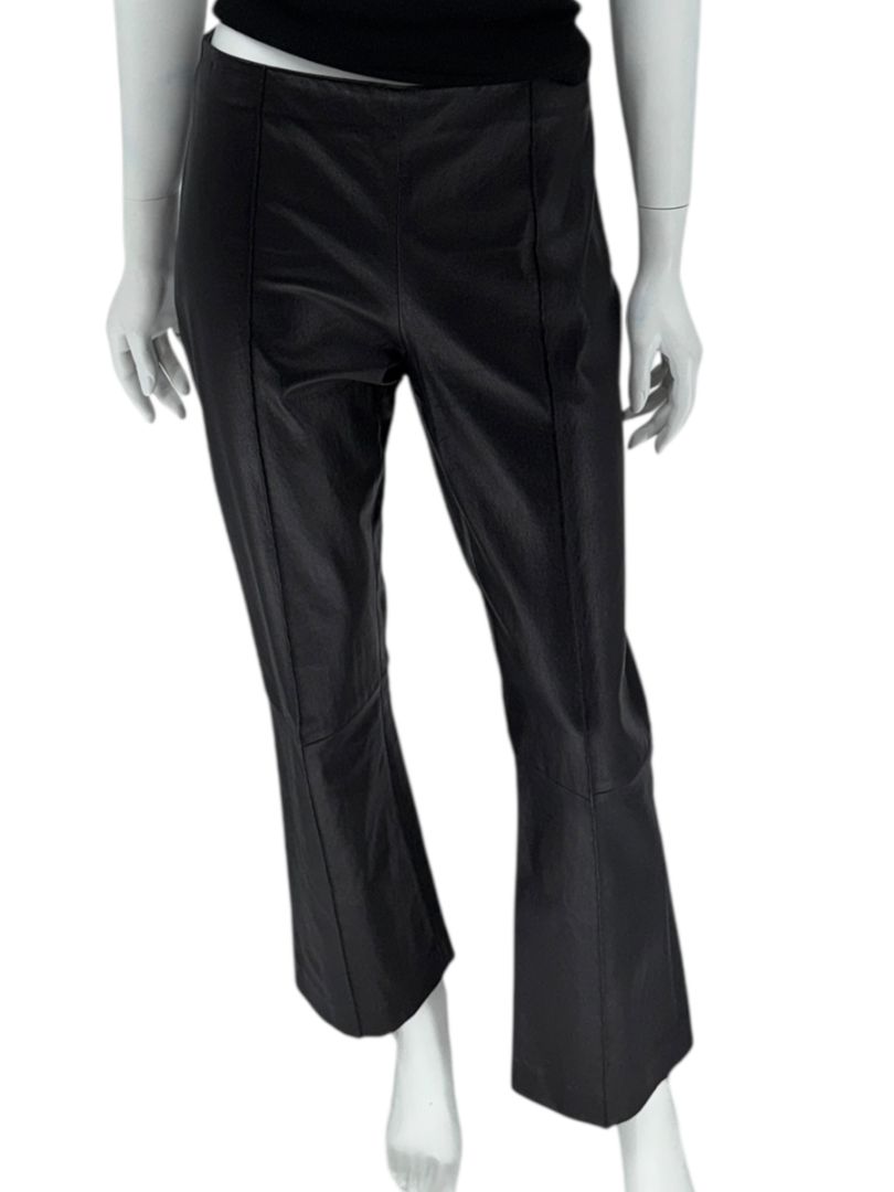 The Row Black Lambskin Flared Leather Pants – Size L